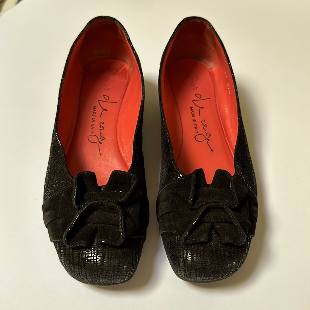 Pas de rouge Black 37.5 suede leather pumps